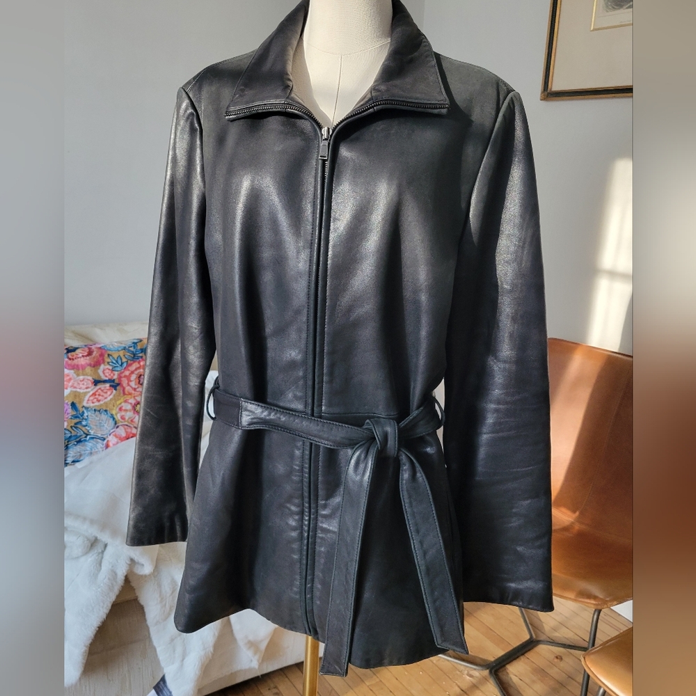 Marc New York black leather jacket
